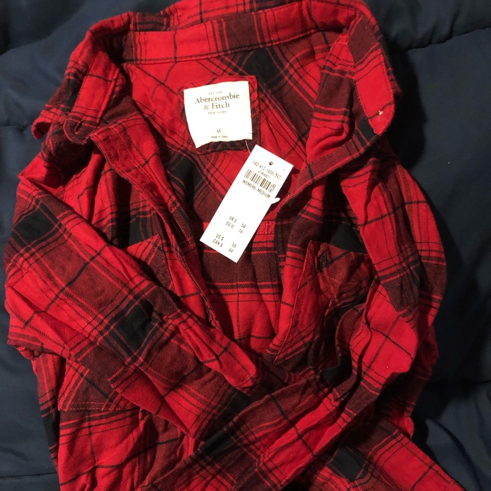 NWT Abercrombie and Fitch plaid shirt